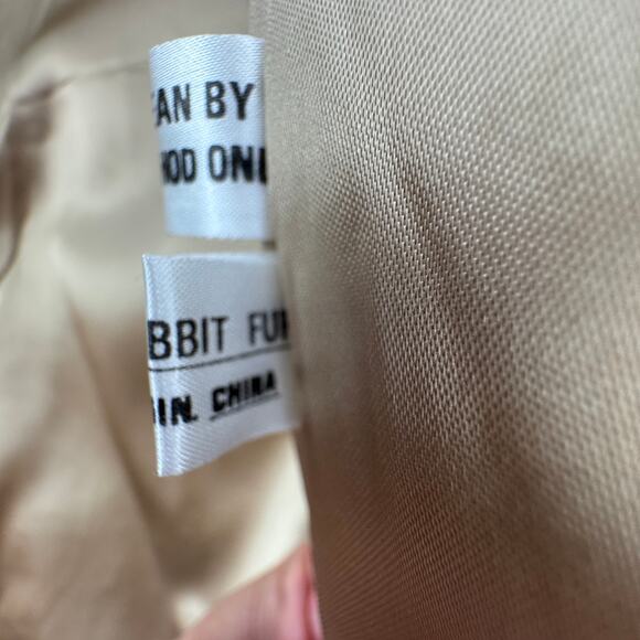 Vintage 100% Dyed Rabbit Fur Quiet Luxury Mob Wife Soft Fuzzy Coat Women's M - Picture 10 of 11